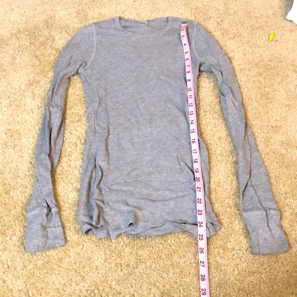 Splendid Grey Long Sleeve Thermal Shirt Size XS
